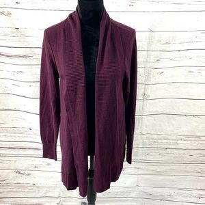 Gap Sweater‎ Women’s Medium Burgundy Open Cardigan Long Sleeves 100% Cotton